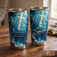Personalized Matthew 4:19 Christian Fishing Ocean 20oz Tumbler