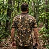 Fathom Threads Deer Antler Camo Hunting Polo Shirt