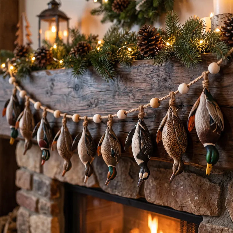 Duck Hunting Christmas Wooden Garland
