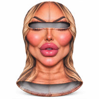 Funny Inflated Woman Face 3D Ski Mask