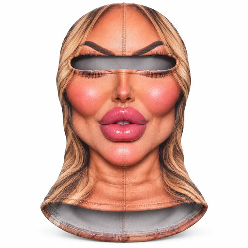 Funny Inflated Woman Face 3D Ski Mask