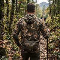 Fathom Threads Deer Antler Camo Hunting Hooded Long Sleeve Shirt