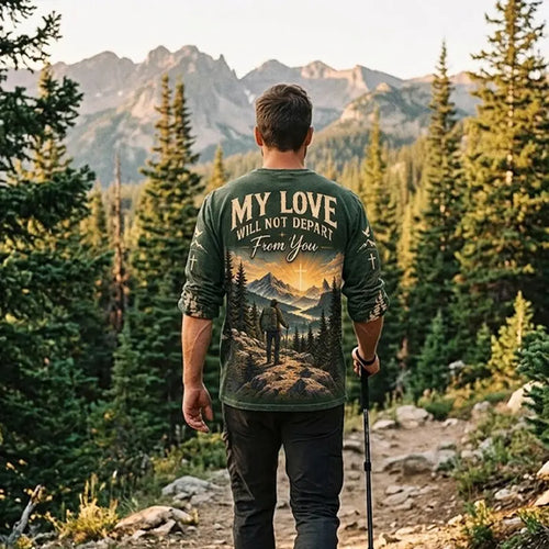 Christian Faith Mountain Landscape Long Sleeve Shirt