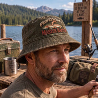 Professional Master Baiter Rainbow Trout Fishing Bucket Hat
