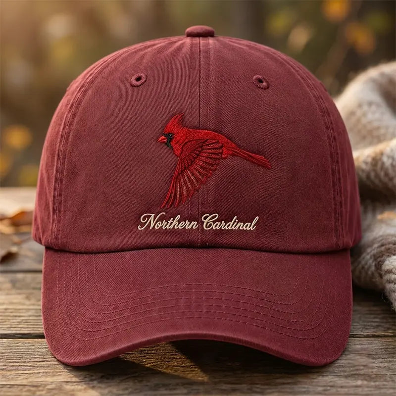 Bird Watching Bird Species Northern Cardinal Embroidered Cap