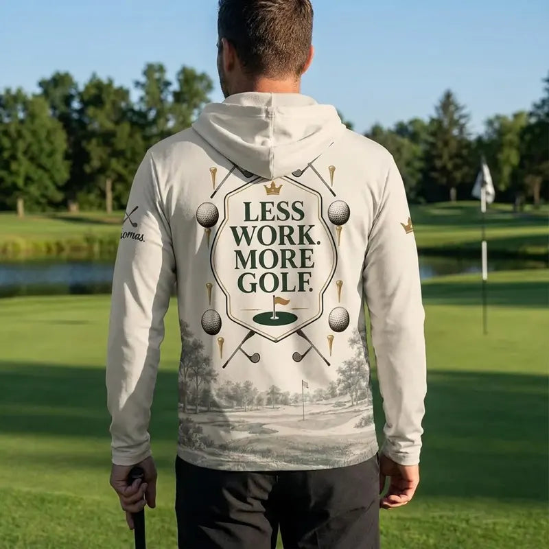One More Round Won't Hurt Personalized Golf Hooded Long Sleeve Shirt