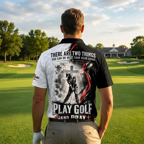 Jesus Play Golf And Pray Christian Polo Shirt
