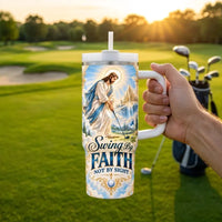 Personalized Swing By Faith Golf Christian 40oz Tumbler