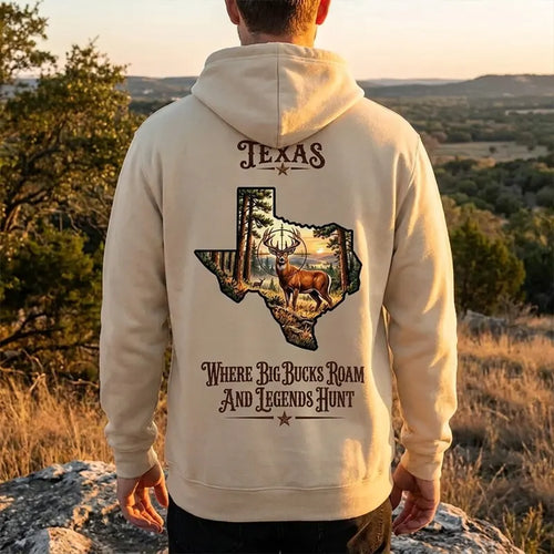 Personalized Texas Big Buck Hunting Hoodie