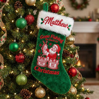 Personalized Gone Fishing Christmas Fish Stocking