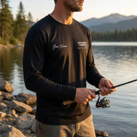 Personalized Fish More Worry Less Fishing Long Sleeve Shirt