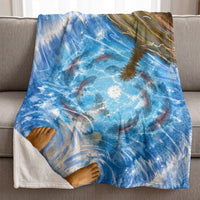 Fishers of Men Jesus Walking on Water Sherpa Fleece Blanket