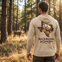 Personalized Texas Big Buck Hunting Hooded Long Sleeve Shirt