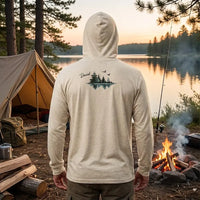 Personalized Livin' The Reel Life Fishing Hooded Long Sleeve Shirt