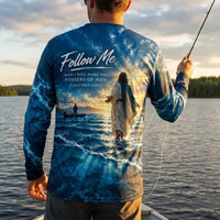 Personalized Fishers of Men Catholic Fishing Long Sleeve Shirt