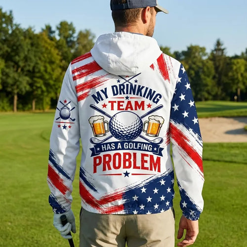 My Drinking Team Has A Golfing Problem Windbreaker Jacket