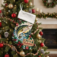 Merry Fishmas Bass Fishing Christmas Stocking