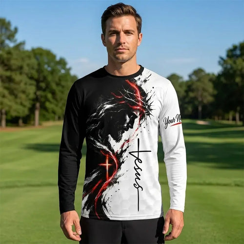 Jesus Play Golf And Pray Christian Long Sleeve Shirt