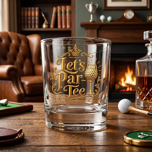 Let’s Par-Tee Golf Whiskey Glass