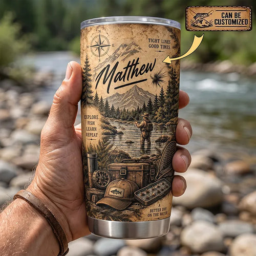 Personalized 20oz Fishing Lure Selection Guide Tumbler
