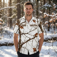Fathom Thread Snow Camo Personalized Hawaiian Shirt