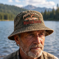 Professional Master Baiter Rainbow Trout Fishing Bucket Hat