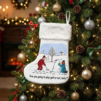 Personalized Golf in the Snow Christmas Stocking