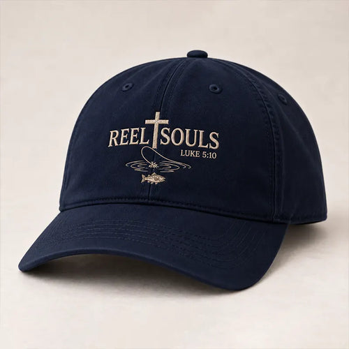 Reel Souls Christian Fishing Embroidered Cap