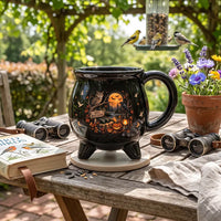 Halloween Bird Watching Cauldron Mug
