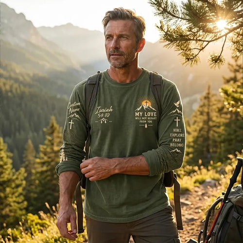 Christian Faith Mountain Landscape Long Sleeve Shirt