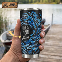 Personalized Fishers of Men Watercolor Fish 20oz Tumbler