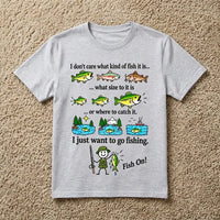 I Just Want To Go Fishing Fish On T-Shirt