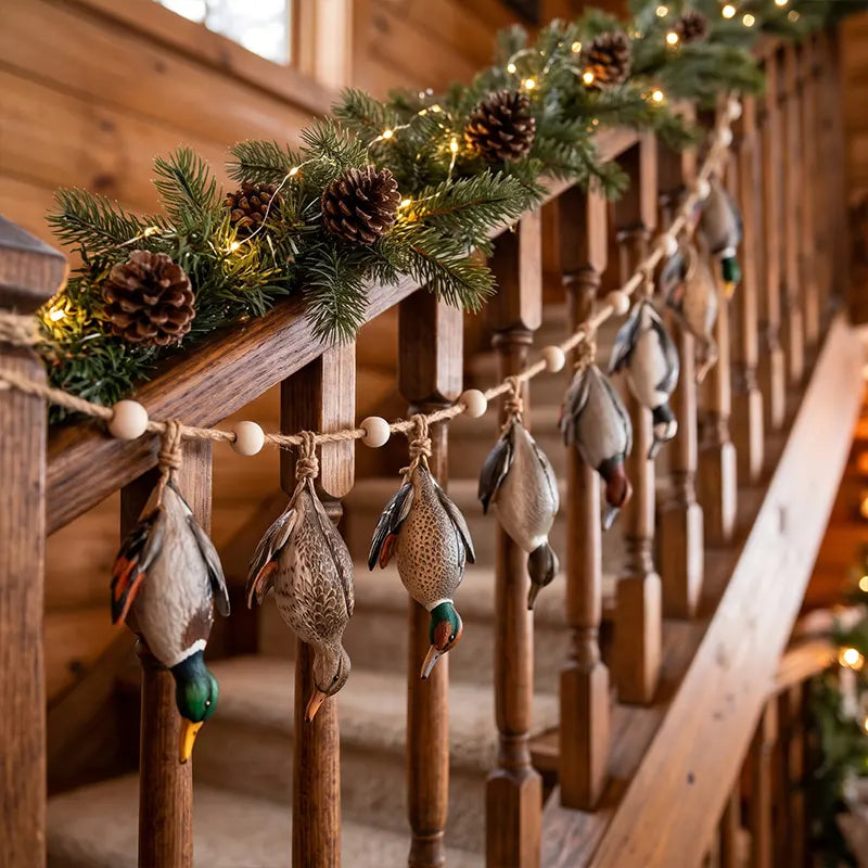 Duck Hunting Christmas Wooden Garland