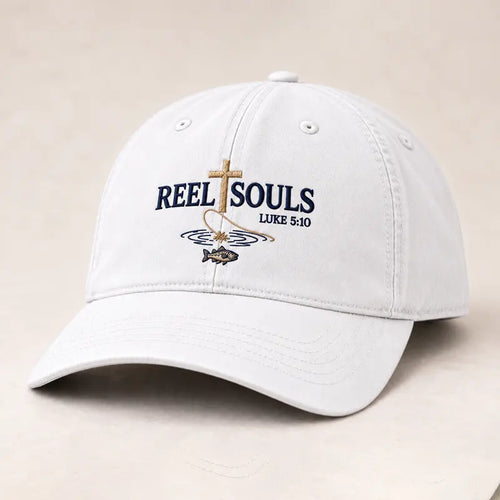 Reel Souls Christian Fishing Embroidered Cap