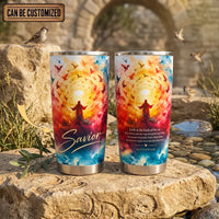 Personalized Matthew 6:26 Christian Birds Watercolor 20oz Tumbler