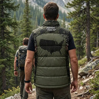 Fathom Thread American Flag Camo Tactical Puffer Vest