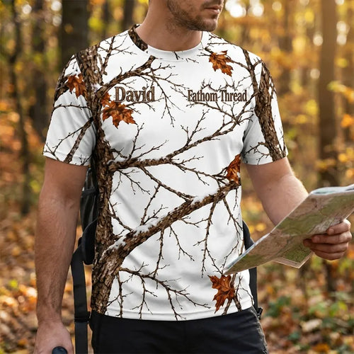 Fathom Thread Snow Camo Personalized T-Shirt