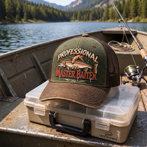 Professional Master Baiter Rainbow Trout Fishing Trucker Hat