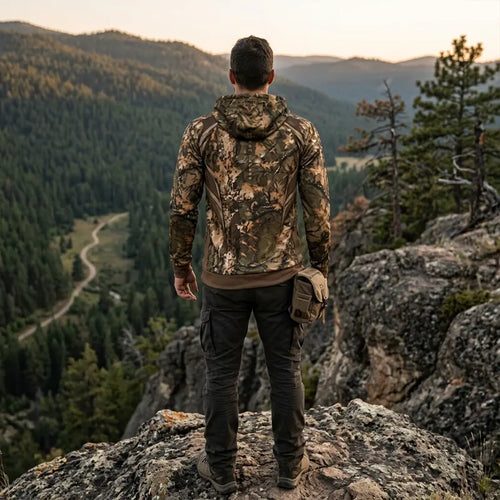 Fathom Threads Deer Antler Camo Hunting Hoodie