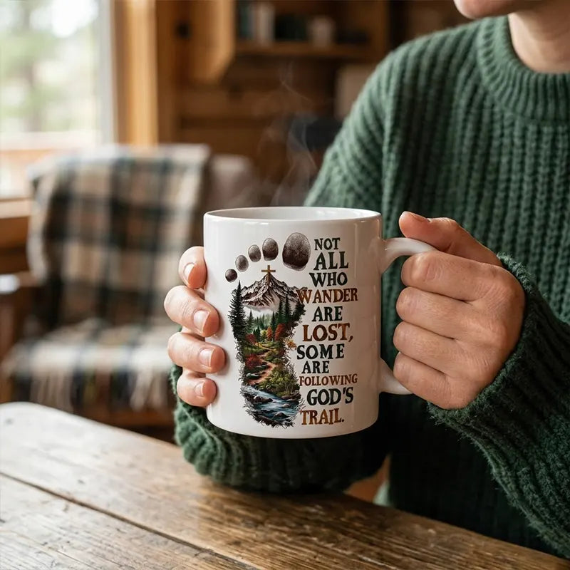 Following God's Trail Christian Hiking Mug
