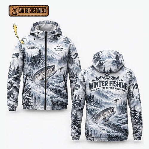 Fathom Thread Winter Fishing Personalized Windbreaker Jacket