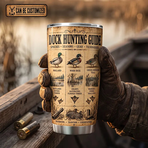 Personalized 20oz Duck Hunting Guide Tumbler