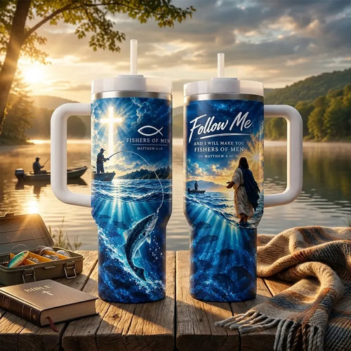 Personalized Fishers of Men Catholic Fishing 40oz Tumbler