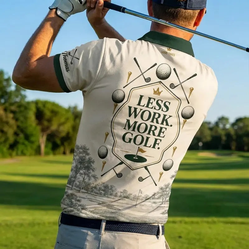 One More Round Won't Hurt Personalized Golf Polo Shirt