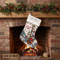 Personalized Winter Birds Christmas Stocking