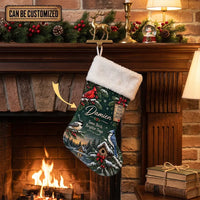 Personalized Winter Birds Christmas Stocking