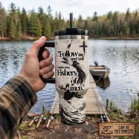 Personalized Matthew 4:19 Christian Fishers of Men 40oz Tumbler