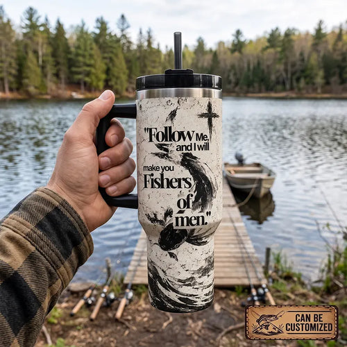 Personalized Matthew 4:19 Christian Fishers of Men 40oz Tumbler