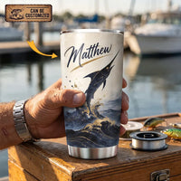 Personalized Just Keep On Fishing 20oz Tumbler