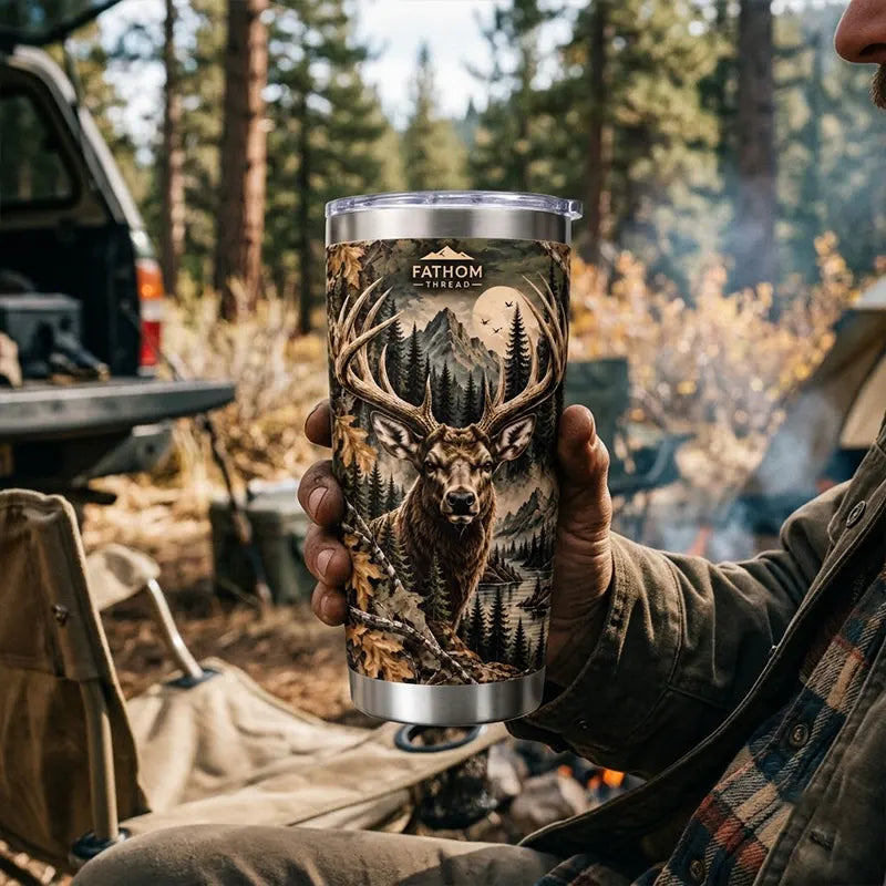 Hunting Lifestyle Deer Fathom Thread 20oz Tumbler